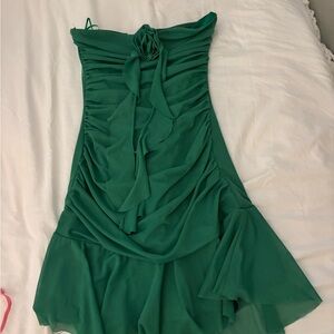 REVOLVE Strapless Green Dress